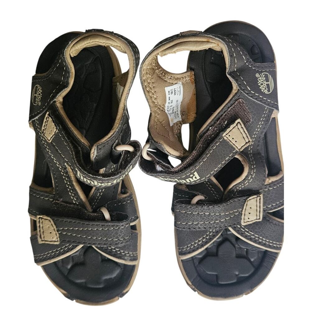 Timberland Mad River Toddler Size 12 Brown Adventure Sandals Triple Strap Water